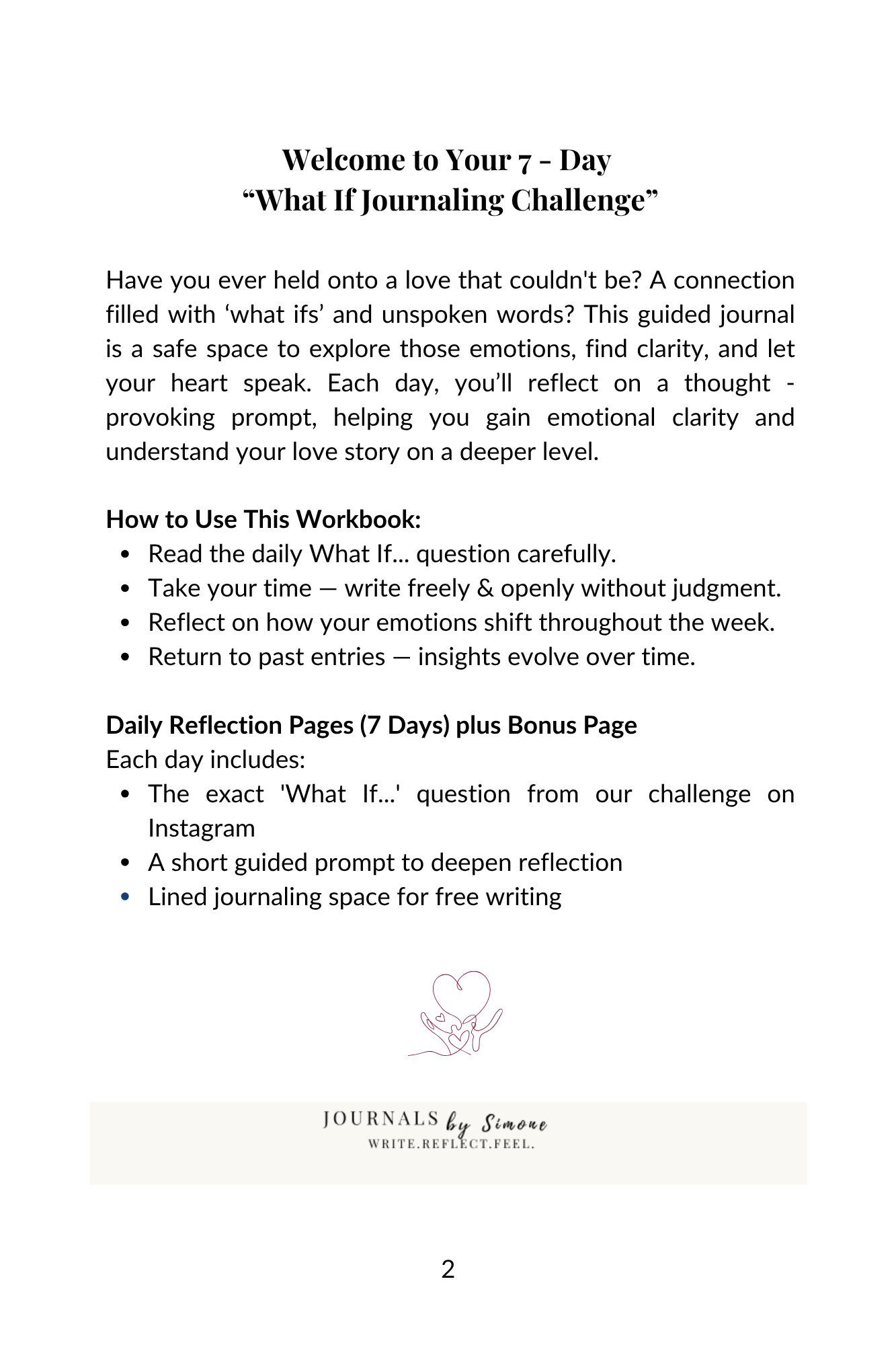 What If... A 7-Day Guided Journal for Secret Love and Emotional Clarity