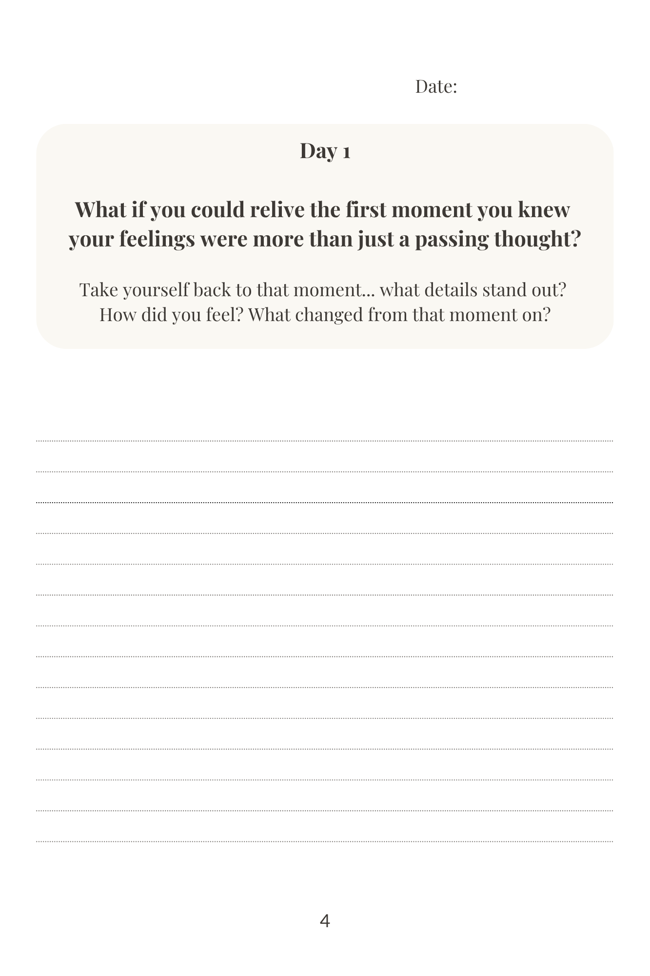 What If... A 7-Day Guided Journal for Secret Love and Emotional Clarity