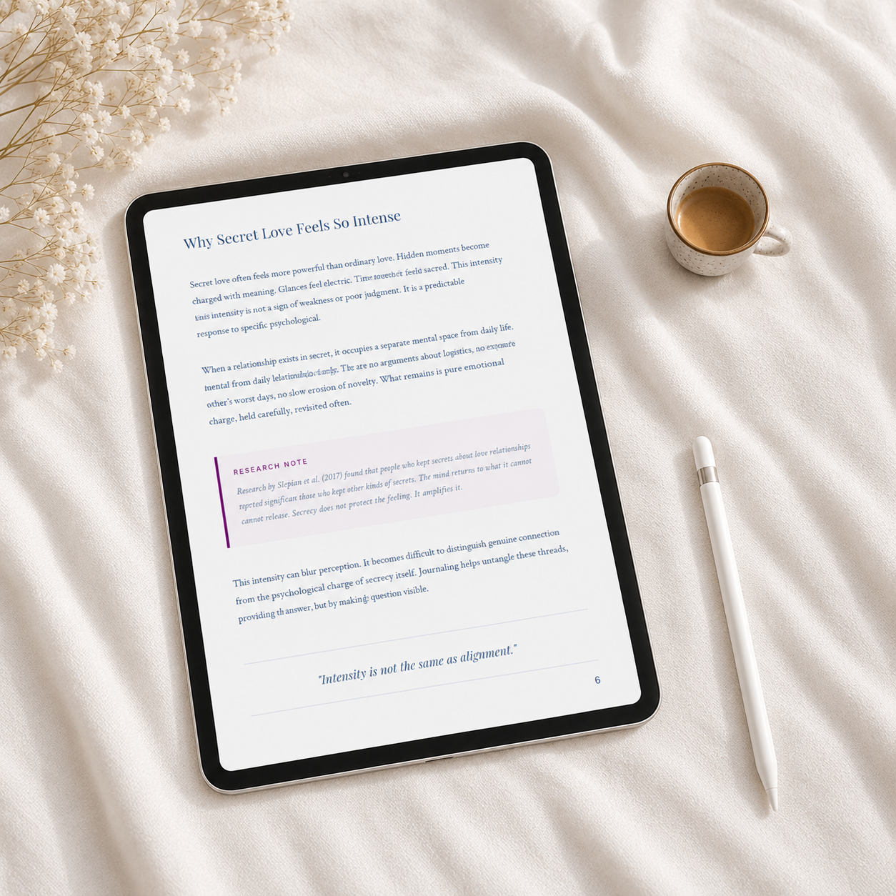 Writing the Unspoken chapter page – psychologically grounded text on limerence, situationships and emotional clarity by Journals by Simone
